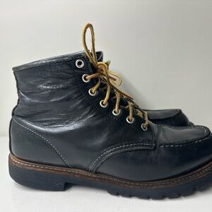 Vintage Red Wing 8136 6” Moc Toe Boots Black US Men's Size 8 D